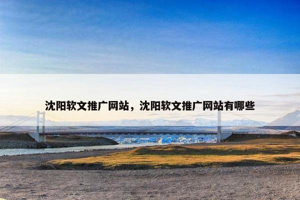 沈阳软文推广网站，沈阳软文推广网站有哪些