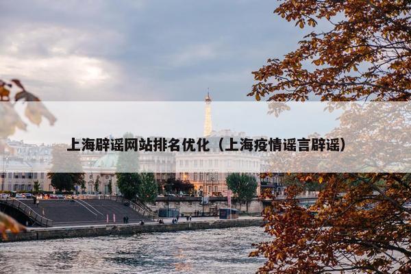 上海辟谣网站排名优化（上海疫情谣言辟谣）