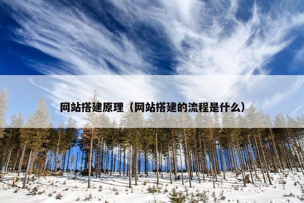 网站搭建原理（网站搭建的流程是什么）