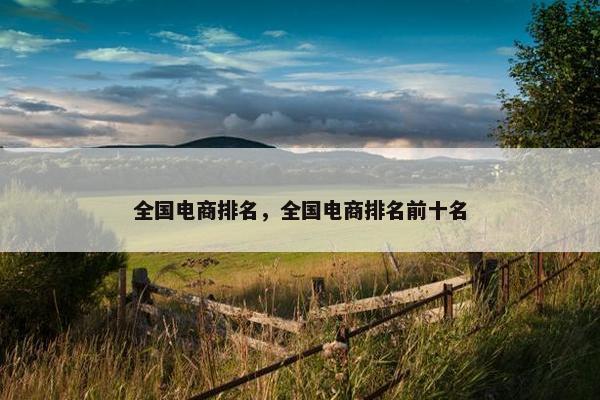 全国电商排名，全国电商排名前十名