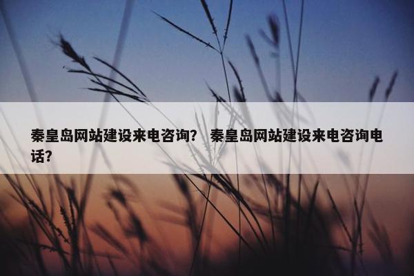 秦皇岛网站建设来电咨询？ 秦皇岛网站建设来电咨询电话？