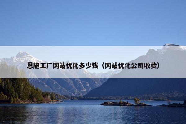 恩施工厂网站优化多少钱（网站优化公司收费）