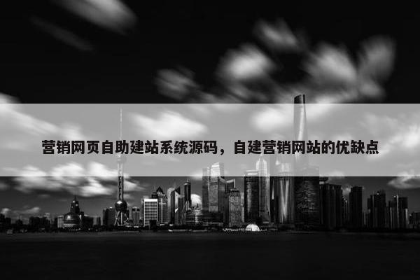 营销网页自助建站系统源码，自建营销网站的优缺点