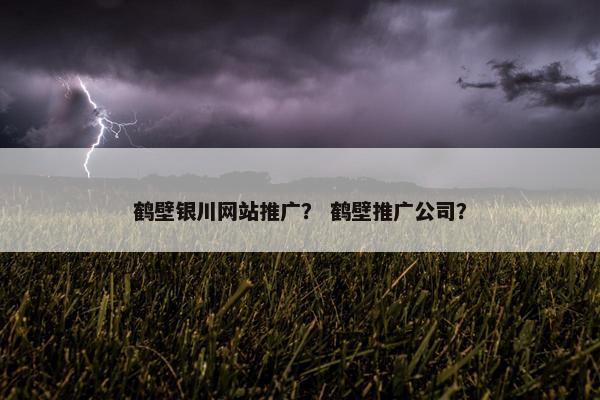 鹤壁银川网站推广？ 鹤壁推广公司？