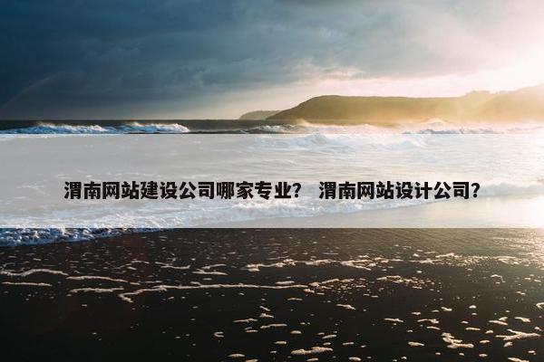 渭南网站建设公司哪家专业？ 渭南网站设计公司？