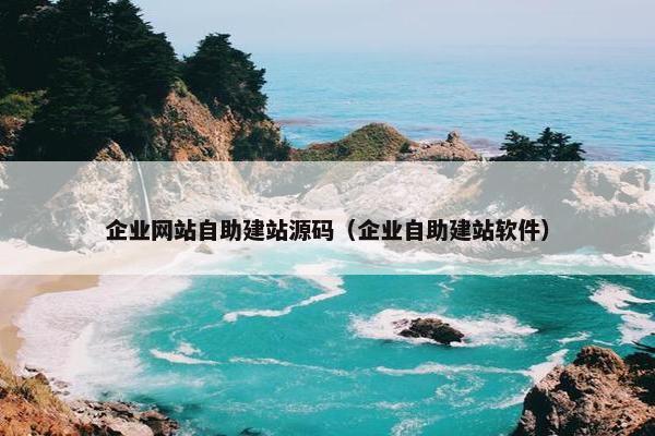 企业网站自助建站源码（企业自助建站软件）