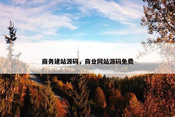 商务建站源码，商业网站源码免费