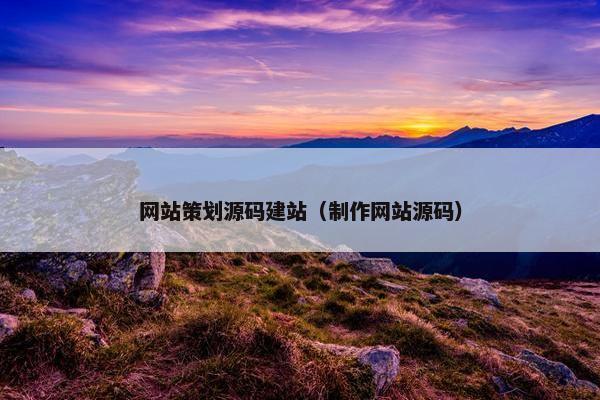 网站策划源码建站（制作网站源码）