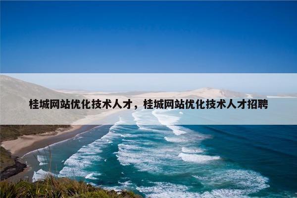 桂城网站优化技术人才，桂城网站优化技术人才招聘