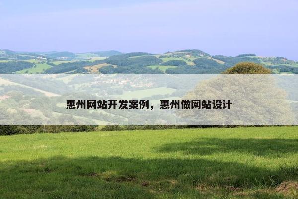 惠州网站开发案例，惠州做网站设计