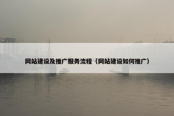 网站建设及推广服务流程（网站建设如何推广）