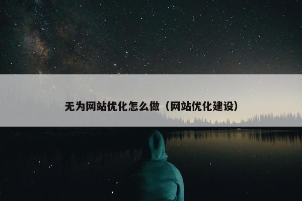 无为网站优化怎么做（网站优化建设）