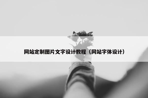 网站定制图片文字设计教程（网站字体设计）