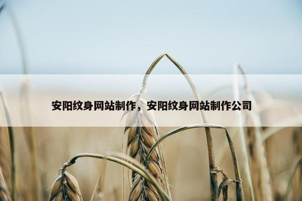 安阳纹身网站制作，安阳纹身网站制作公司