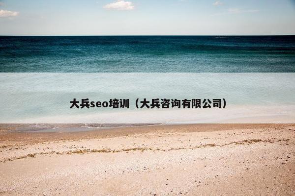 大兵seo培训(大兵咨询有限公司) 大兵seo培训(大兵咨询有限公司)