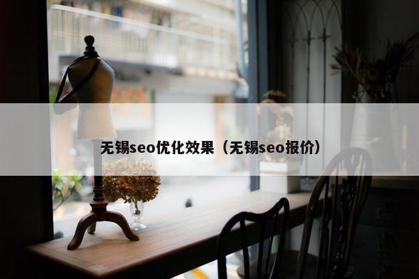 无锡seo优化效果（无锡seo报价）
