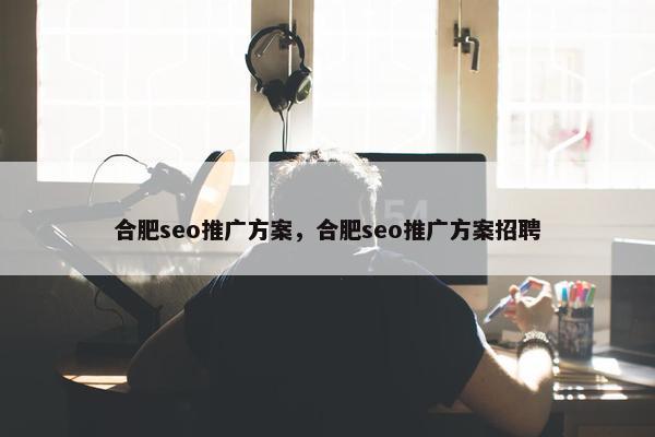 合肥seo推广方案，合肥seo推广方案招聘