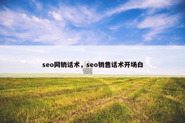 seo网销话术，seo销售话术开场白