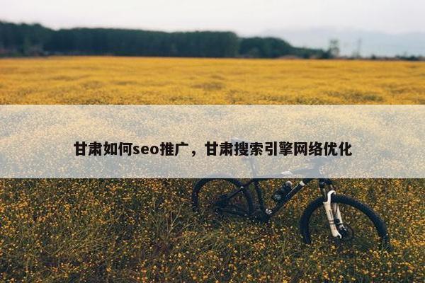 甘肃如何seo推广,甘肃搜索引擎网络优化 甘肃如何seo推广,甘肃搜索引擎网络优化