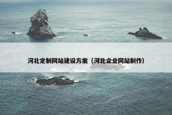 河北定制网站建设方案（河北企业网站制作）