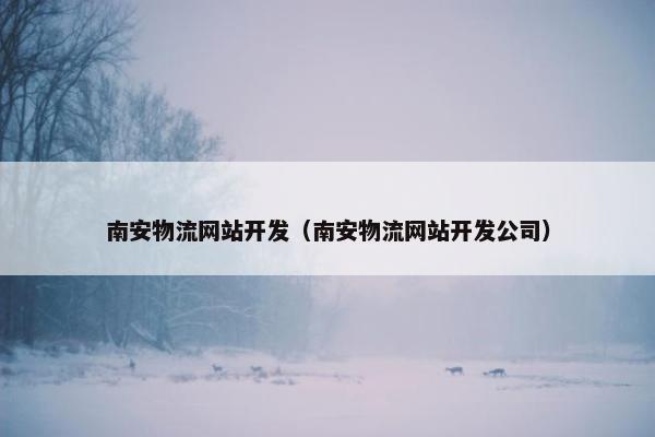 南安物流网站开发（南安物流网站开发公司）
