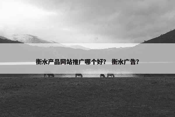衡水产品网站推广哪个好？ 衡水广告？