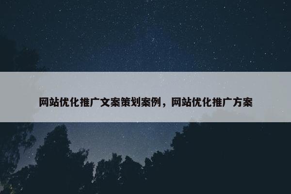 网站优化推广文案策划案例,网站优化推广方案 网站优化推广文案策划案例,网站优化推广方案