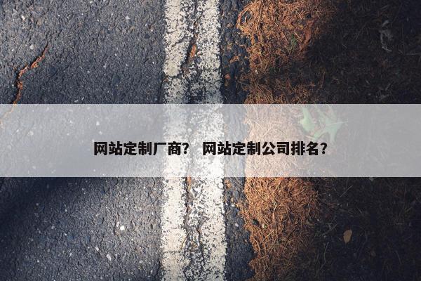 网站定制厂商？ 网站定制公司排名？