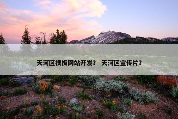 天河区模板网站开发？ 天河区宣传片？