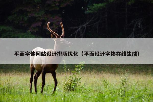 平面字体网站设计排版优化(平面设计字体在线生成) 平面字体网站设计排版优化(平面设计字体在线生成)