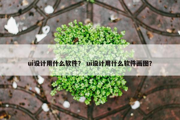 ui设计用什么软件？ ui设计用什么软件画图？