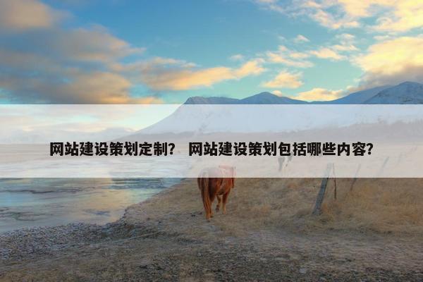 网站建设策划定制？ 网站建设策划包括哪些内容？