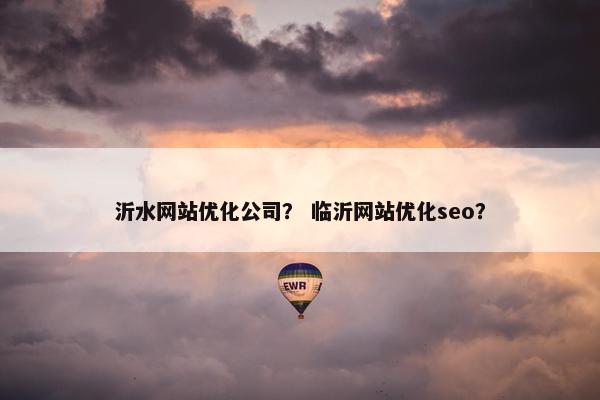 沂水网站优化公司？ 临沂网站优化seo？