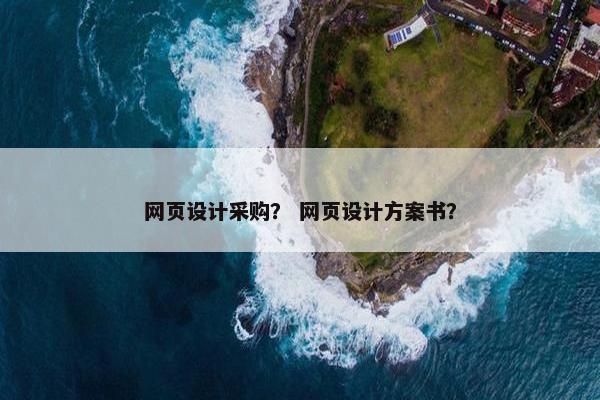 网页设计采购？ 网页设计方案书？