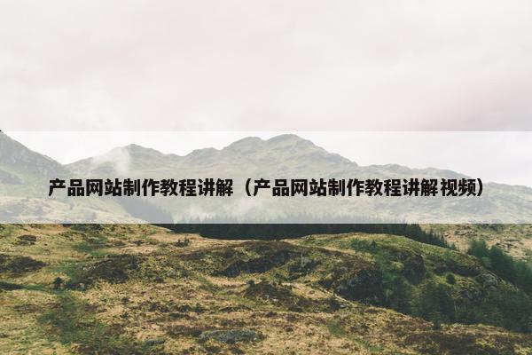 产品网站制作教程讲解（产品网站制作教程讲解视频）