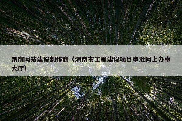 渭南网站建设制作商（渭南市工程建设项目审批网上办事大厅）
