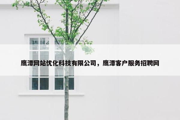 鹰潭网站优化科技有限公司，鹰潭客户服务招聘网