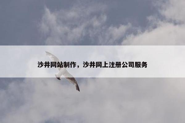 沙井网站制作，沙井网上注册公司服务