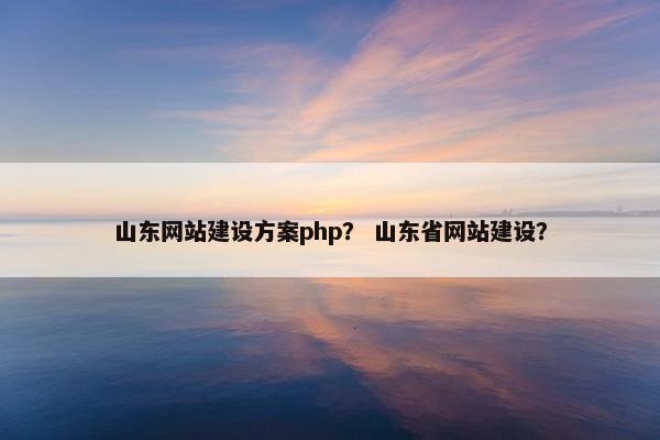 山东网站建设方案php? 山东省网站建设? 山东网站建设方案php? 山东省网站建设?