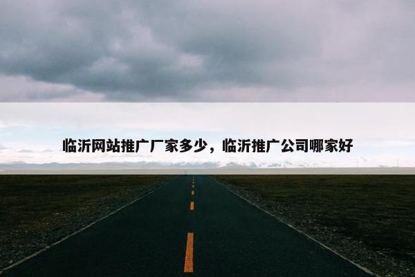 临沂网站推广厂家多少，临沂推广公司哪家好