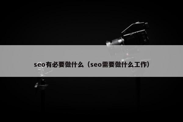 seo有必要做什么（seo需要做什么工作）