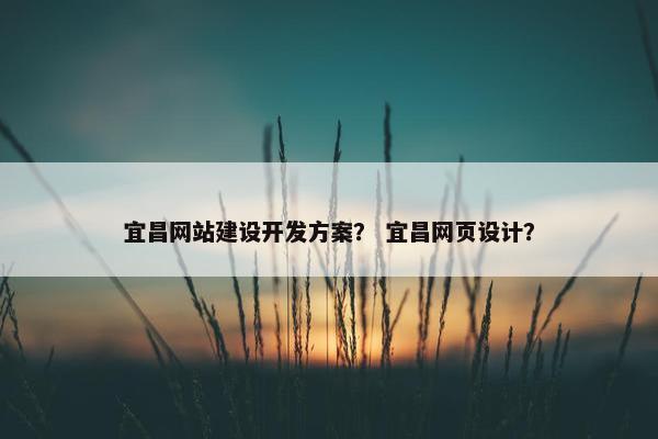 宜昌网站建设开发方案？ 宜昌网页设计？