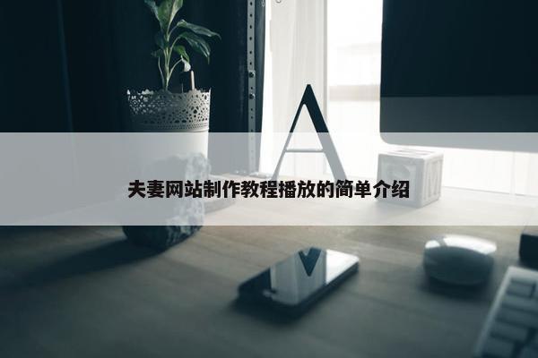 夫妻网站制作教程播放的简单介绍
