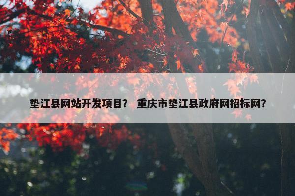 垫江县网站开发项目? 重庆市垫江县政府网招标网? 垫江县网站开发项目? 重庆市垫江县政府网招标网?