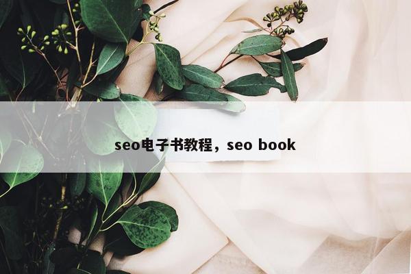 seo电子书教程，seo book