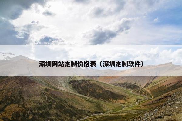 深圳网站定制价格表（深圳定制软件）