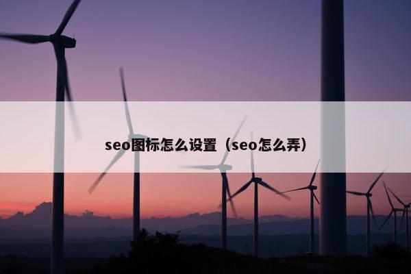 seo图标怎么设置(seo怎么弄) seo图标怎么设置(seo怎么弄)