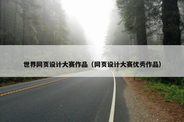 世界网页设计大赛作品（网页设计大赛优秀作品）