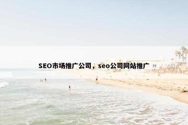 SEO市场推广公司，seo公司网站推广