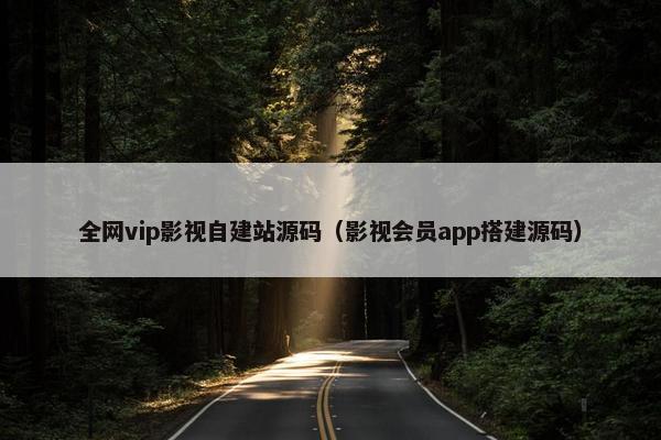 全网vip影视自建站源码（影视会员app搭建源码）